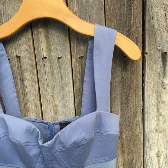 NWT Bebe Fit & Flare Dress Powder Blue M - Picture 7 of 15